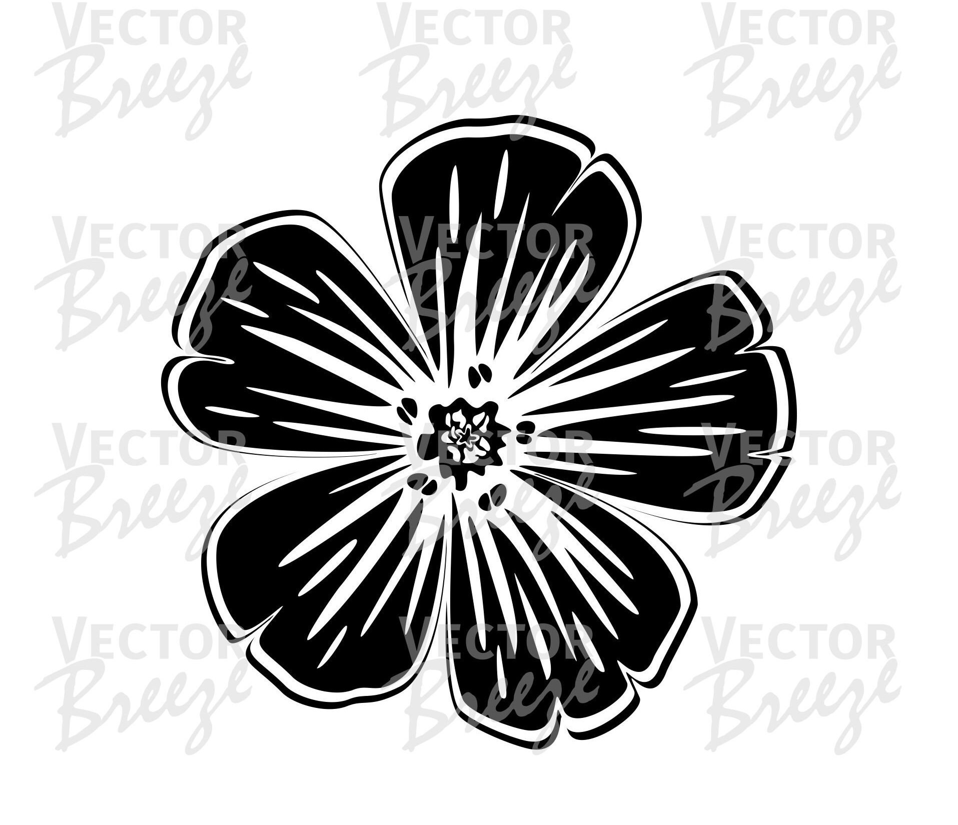 Free Free 300 Five Petal Flower Svg SVG PNG EPS DXF File