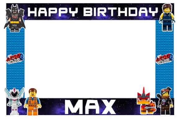 2 x Lego Movie 2 Personalised Birthday Banners