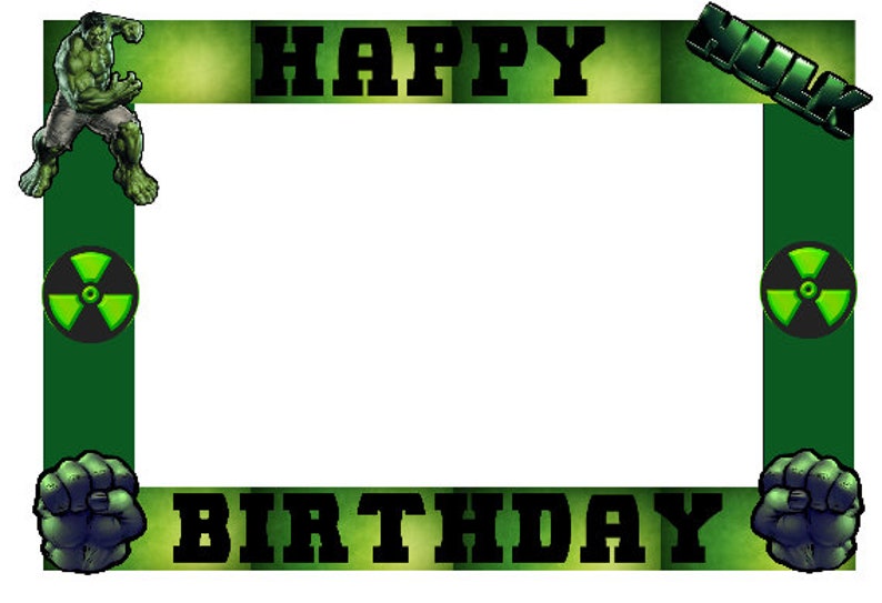 Hulk Photo Booth Frame