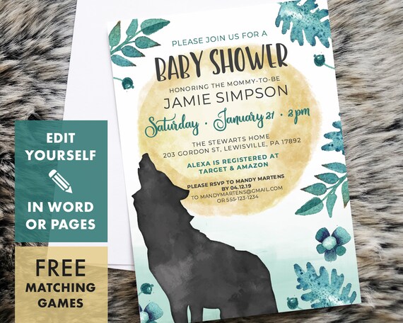 Free Baby Shower Invitation Template Word Psd Indesign