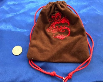 Red Dragon Drawstring Bag