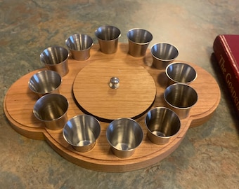 Communion Tray for Church, 12 Cup Sacrament Tray, 12 Cup Tray for Church, Bread Tray for Church, LDS Sacrament Tray