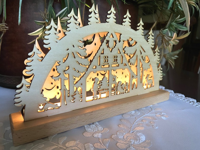 Schwibbogen German Candle Arch. Lighted German Candle Arch Etsy