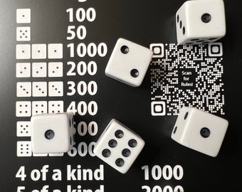 Vassoio Per Dadi Farkle In Legno - Gioco Di Dadi Classico In Legno