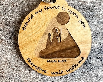 Laser Engraved LDS 2026 Youth Theme Key Tag, Moses 6:34