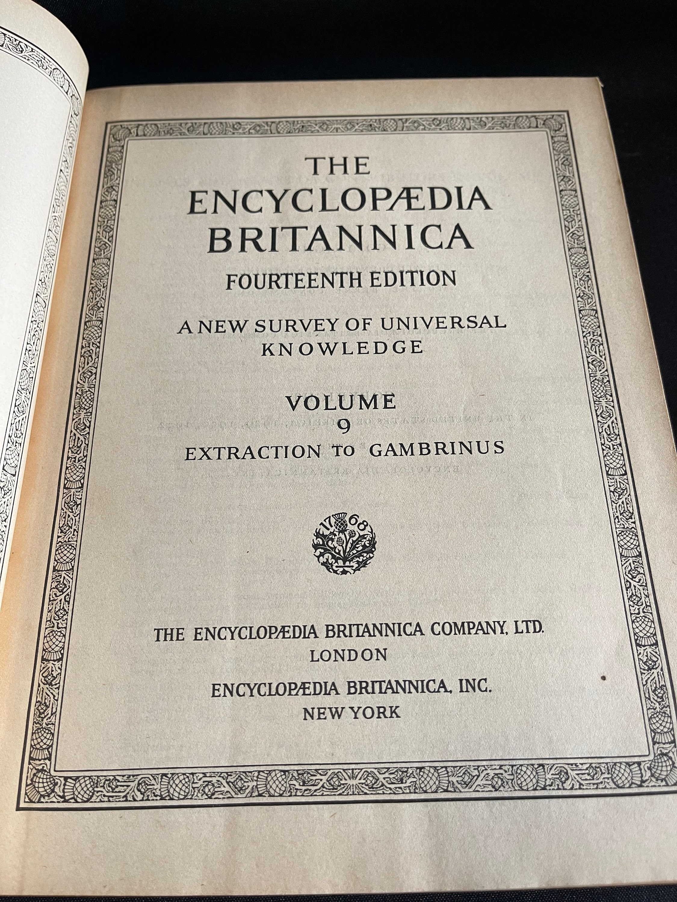 Encyclopedia Britannica Vol. 9 Hardcover 14th Edition 1929 - Etsy