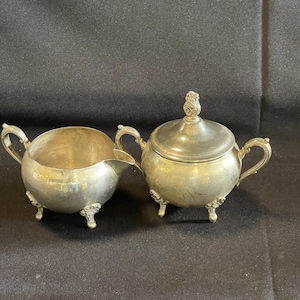Vintage Creamer and Sugar Bowl w/ Lid set