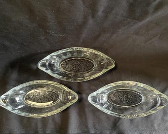 Vintage Libbey Glass Banana Split/Relish Dish Bowl
