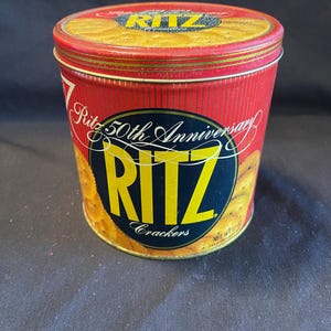 Nabisco Ritz Cracker Round Tin 50th Anniversary (Empty)