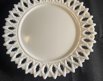 Vintage Kemple Milk Glass Salad Plate 7 1/4"