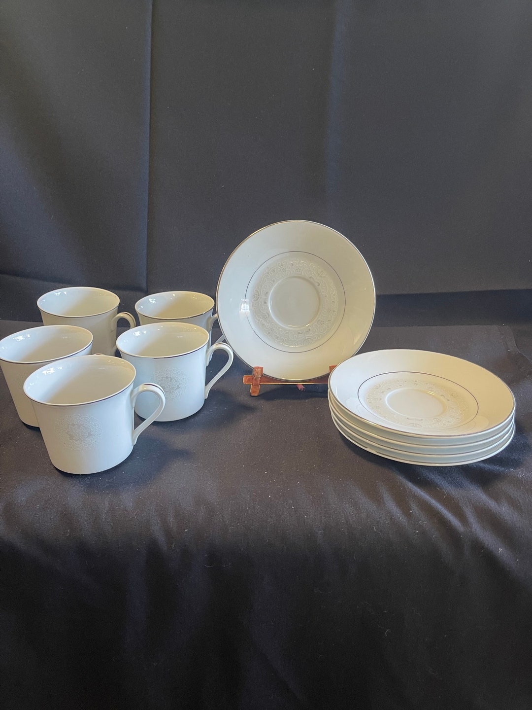 Vintage Teacups and Saucers Ardsley by Nasco Fine China Japan Set of 5 ...