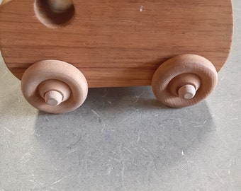 Vintage Carved Wood Car Toy