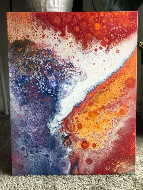 新築祝い 誕生日 あたたかみのあるアクリル抽象画 新築祝い誕生日