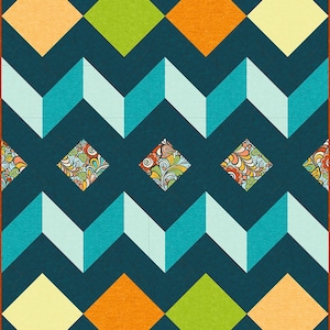 PreCut Quilt Kit! Ready To Sew! No Cutting By You! (Dreamy Diamonds)