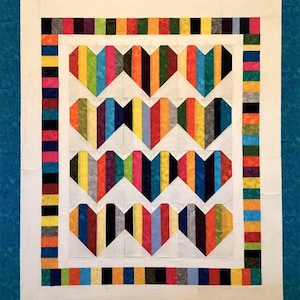 PreCut Quilt Kit!  Ready to sew!  No cutting by you!*S* (Rainbow heart)