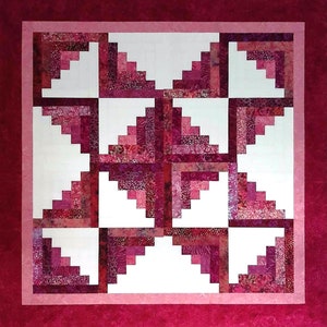 Precut Quilt Kit! Ready To Sew! No Cutting By You! (Merlot & Cotton Candy)
