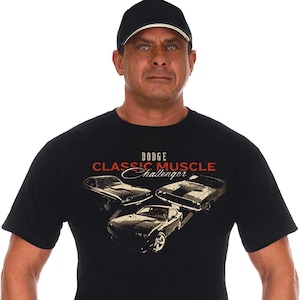 JH DESIGN GROUP Men&#39;s Dodge Challenger T-Shirt Classic Muscle Short Sleeve Shirt