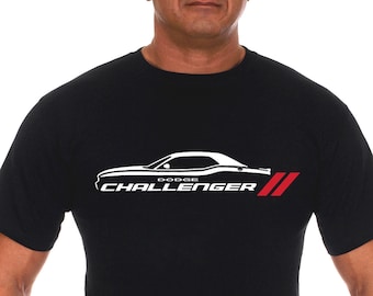 JH Design Men's Dodge Challenger Car Short Sleeve Crew Neck JH Design Men's Dodge Challenger Car Short Sleeve Crew Neck