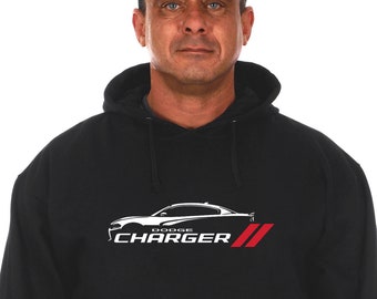 JH Design Group Men's Dodge Charger Silhouette Pullover Hoodie