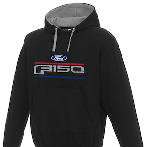 JH Design Group  Men&#39;s Ford F150 Pullover Hoodie Distressed Logo Sweatshirt