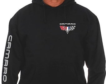 Men's Camaro Classic Hoodie Pullover Sweatshirt in Black