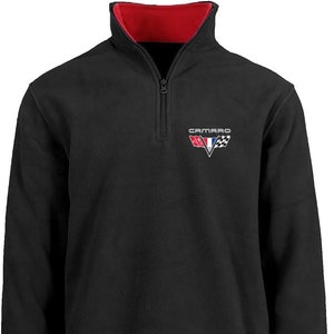 JH Design Men’s Chevy Camaro Quarter Zip Fleece Sweatshirt 2 Colors