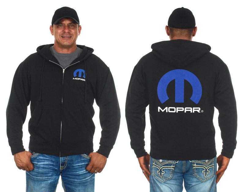 JH Design Mens Mopar Logo Zip up Hoodie Full Sleeves Etsy