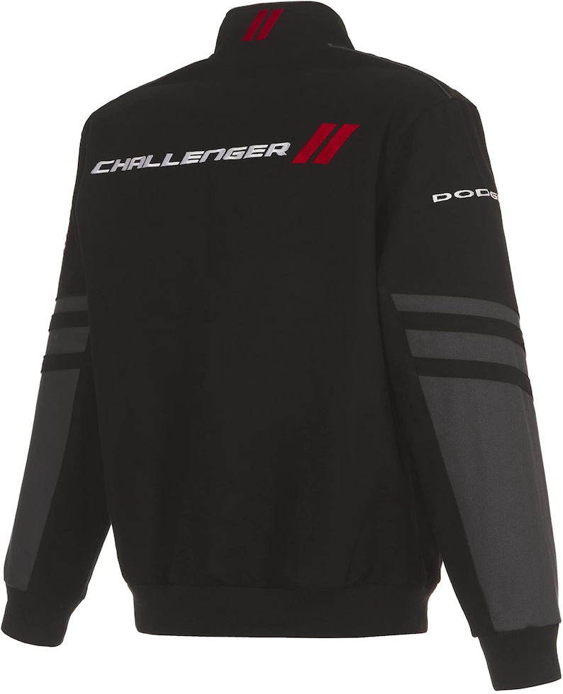 Men's Dodge Challenger Logo Hoodie – Black Pullover Sweatshirt With Emblem & Red-Lined Hood