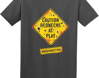 JH Design State of Washington Redneck Souvenir T-Shirt