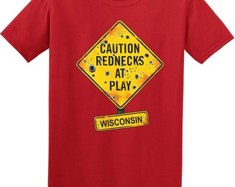 JH Design State of Wisconsin Redneck Souvenir T-Shirt