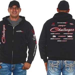 JH Design Mens Dodge Challenger Hoodies