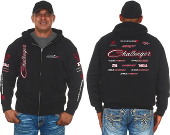 JH Design Mens Dodge Challenger Hoodies