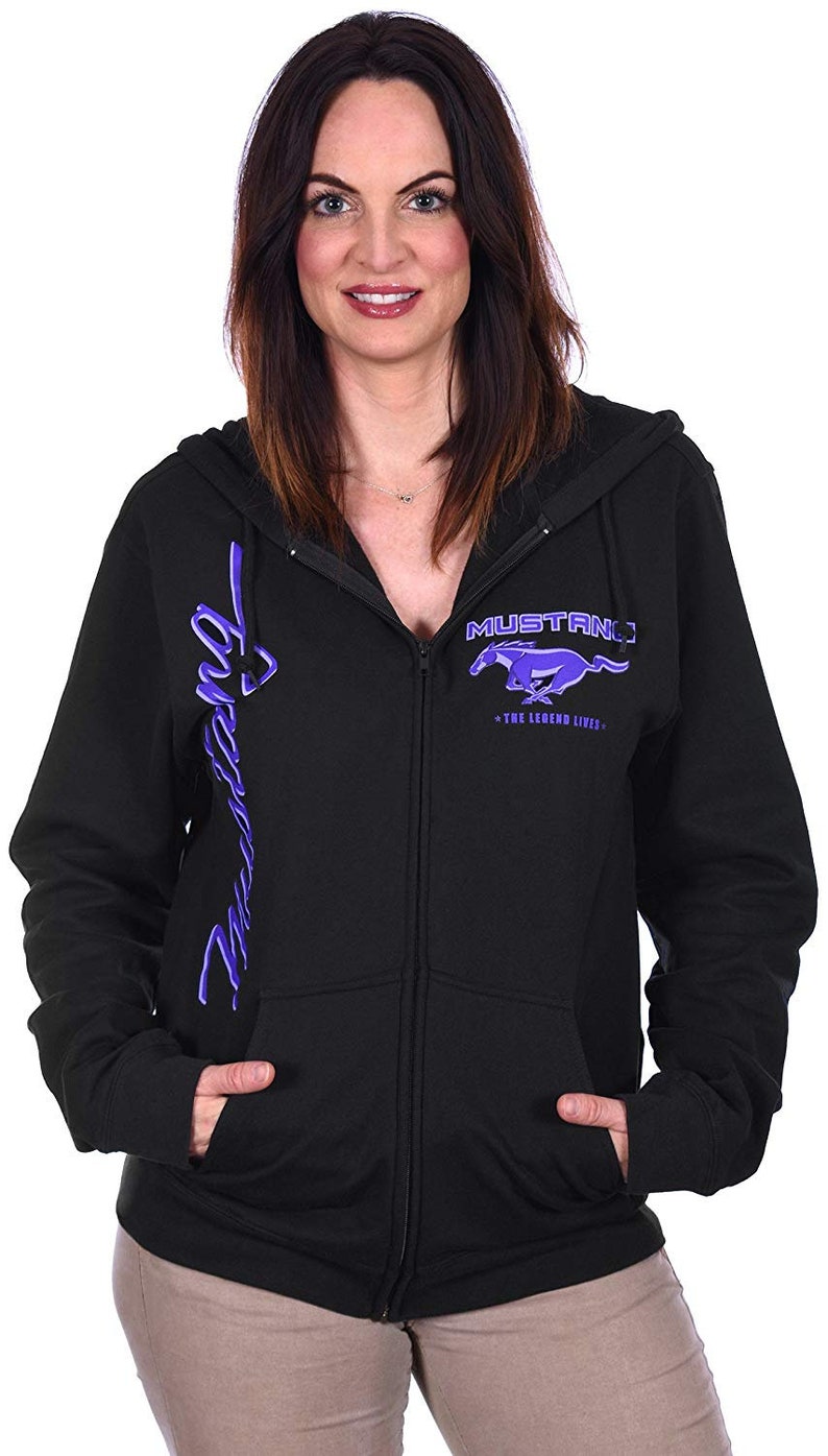 JH Design Women's Ford Mustang Zip Up Hoodie Etsy