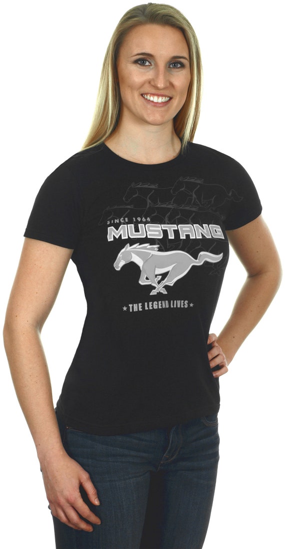 JH Design Ford Mustang Ladies Black T-shirt - Etsy