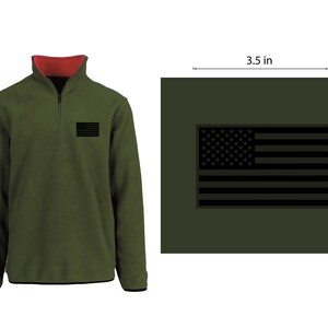 Men’s USA Quarter Zip Thermal Fleece Pullover Long Sleeve Sweatshirt image 11