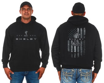 JH Design Group Men's Chevy Silverado Distressed Logo Hoodie | 2-Sided Graphic Pullover, Black