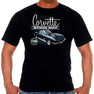 JH Design Men&#39;s Chevy Corvette Stingray T-Shirt Crewneck T-Shirt for Men