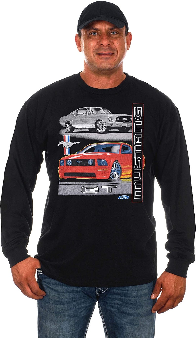 Men's Ford Mustang GT Black Long Sleeve T-shirt - Etsy