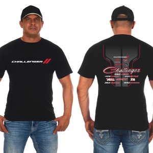 JH Design Men&#39;s Dodge Challenger T-Shirt Short Sleeve Crew Neck Shirt