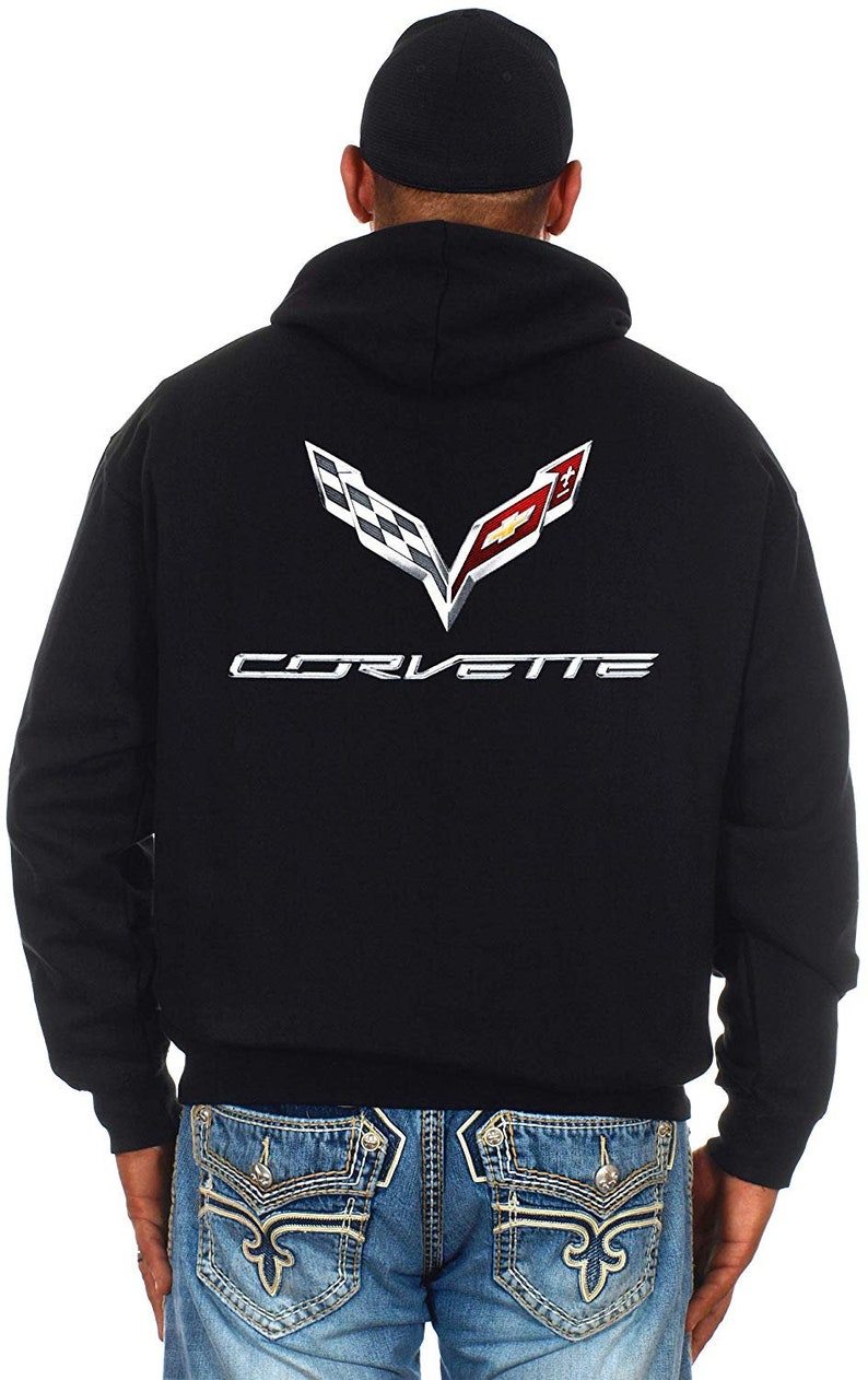 Jh Design Group Mens Chevy Corvette Zip Up Hoodie And Etsy