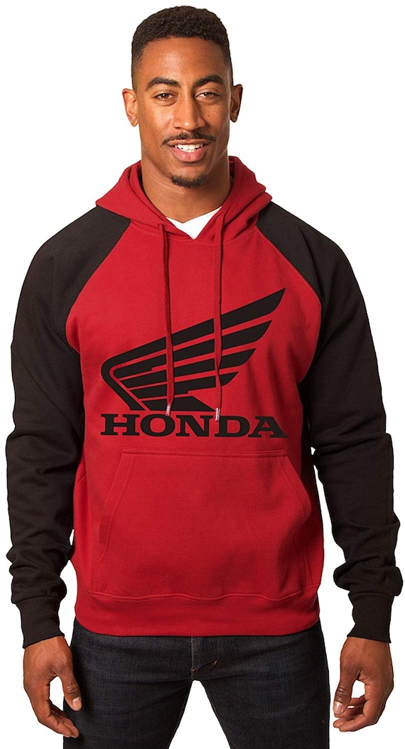JH Design Honda Logo T-Shirt with American Flag Sticker Mens Crewneck T-Shirts HON803RAC4
