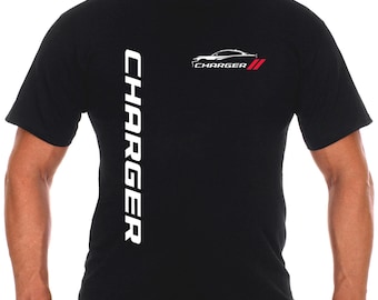 JH Design Group Men's Dodge Charger Classic T-Shirt Short Sleeve Crew Neck Shirt