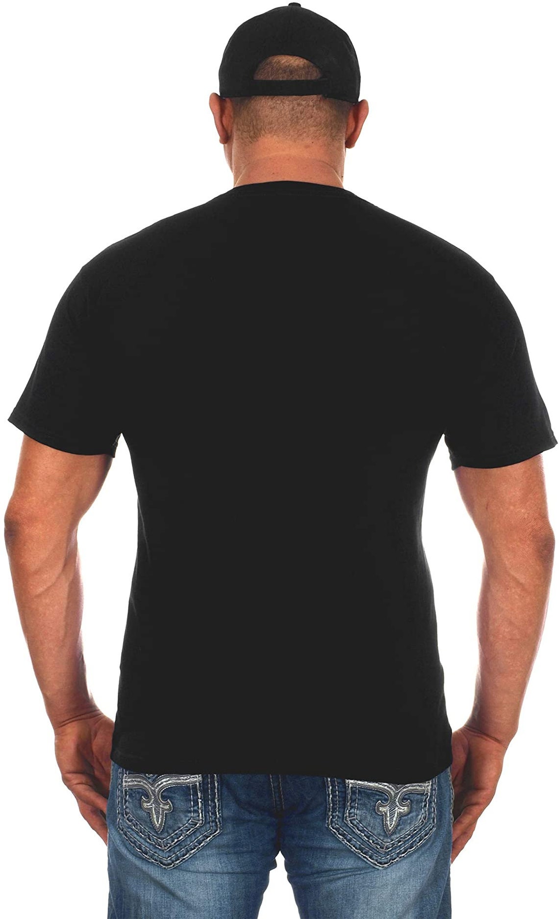 JH Design Group Men's Chevy Camaro Distressed Stars & Bars T-Shirt | 100% Cotton Crew Neck Graphic Tee (Medium, Black)