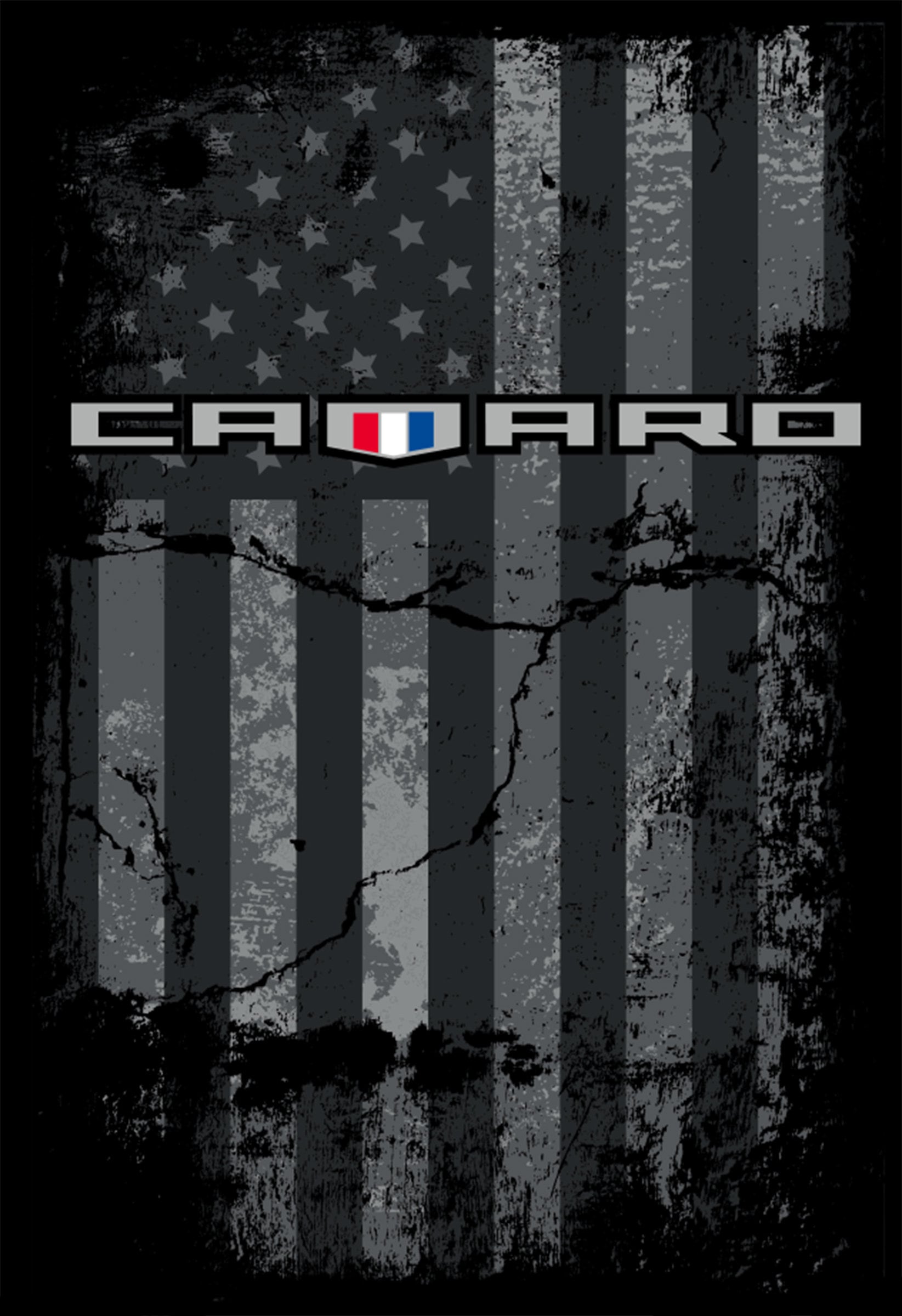JH Design Men's Chevy Camaro T-Shirt - Distressed American Flag Graphic, 100% Cotton, Relaxed Fit - View #5