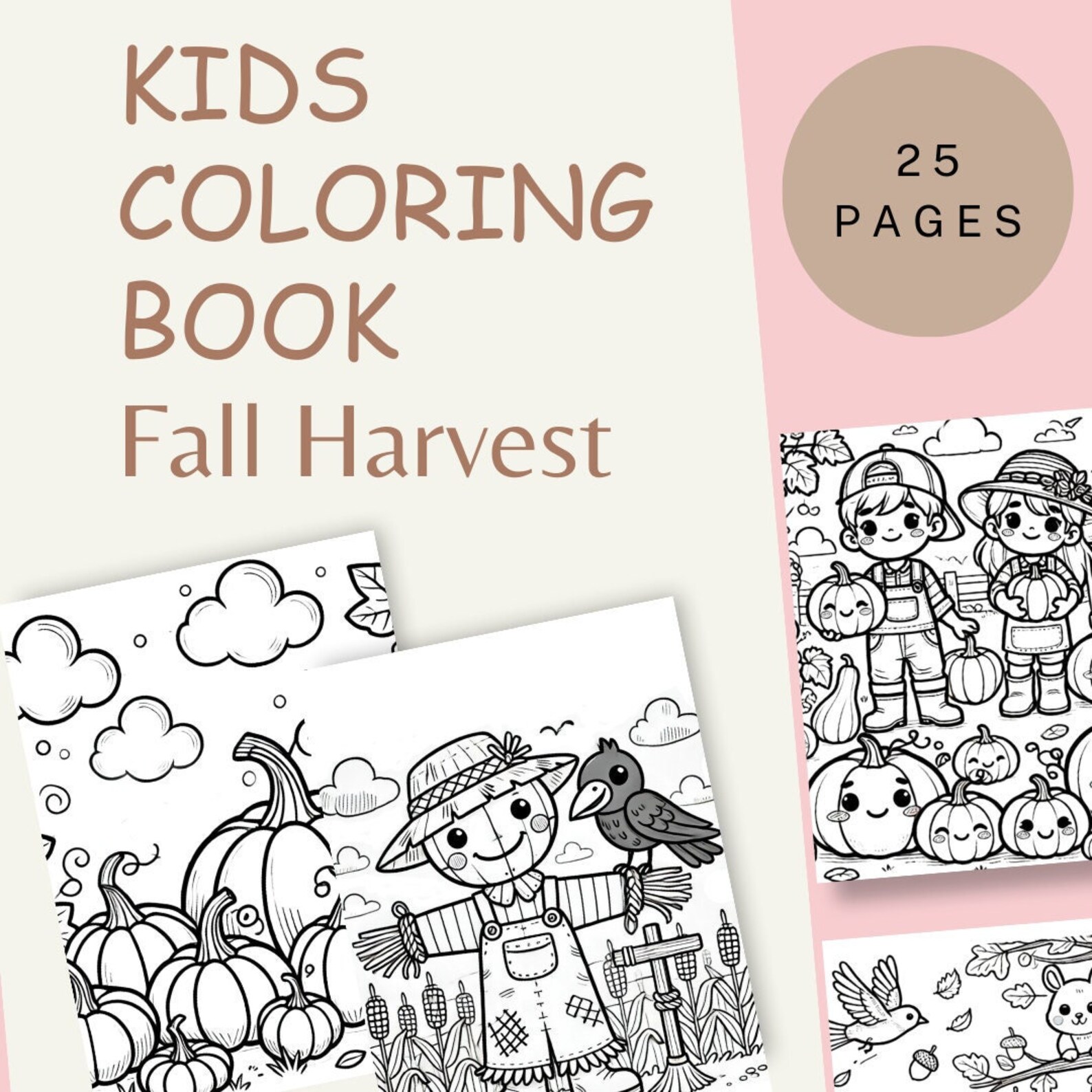 Kids Fall Coloring Pages, Printable Coloring, Autumn Coloring Page ...