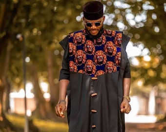 African Dashiki set, matching shirt and pant/African clothing / African men clothing / wedding suit/groom suit/dashiki/ Free DHL shipping