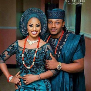 Couple wear deals for wedding