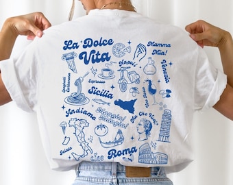 La Dolce Vita Italia Shirt Italian Pride Shirt Italy Shirts Italian Sayings Italian T Shirt Napoli Sicilian Florence Italy Rome Italy Trip