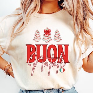 Buon Natale Shirt Christmas Shirt Christmas Cookie Shirt Coquette Christmas Buon Natale Christmas Decor Italian Pride Shirt Xmas Outfit