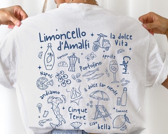 Limoncello La Dolce Vita Portofino Sardines Lemon Shirt Tomato Girl Italian Theme Coastal Aesthetic Old Money Aesthetic Italian Shirt